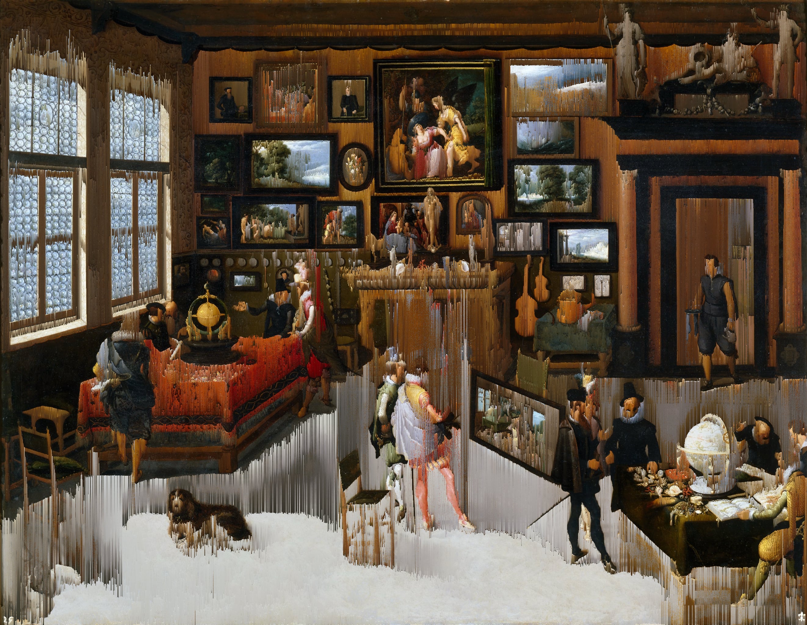 „Die Wissenschaften und die Künste“ (Adriaen van Stalbemt / Hieronymus Francken II, ca. 1607) {Glitch}