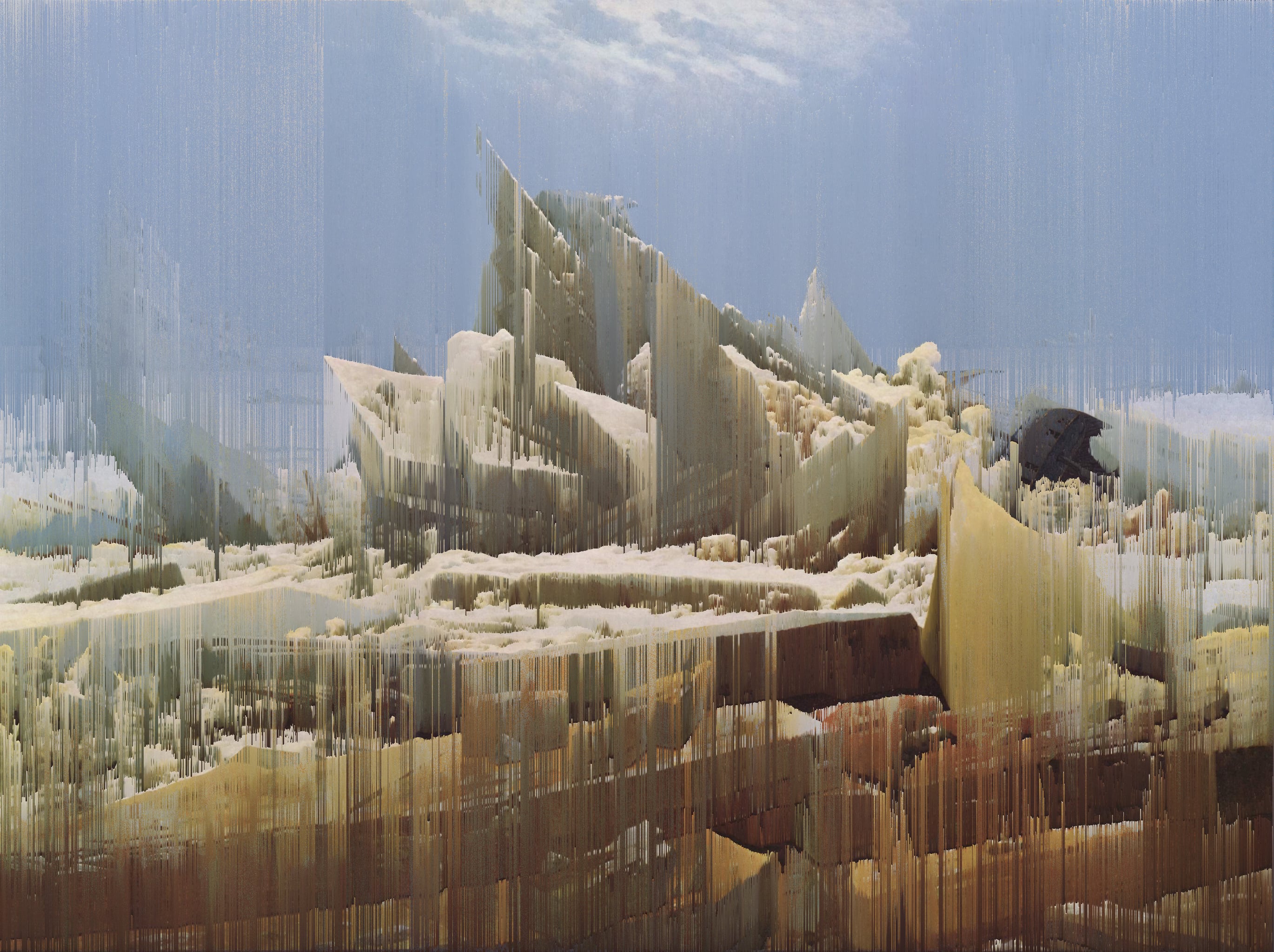 „Das Eismeer“ (Caspar David Friedrich, 1823) {Glitch}
