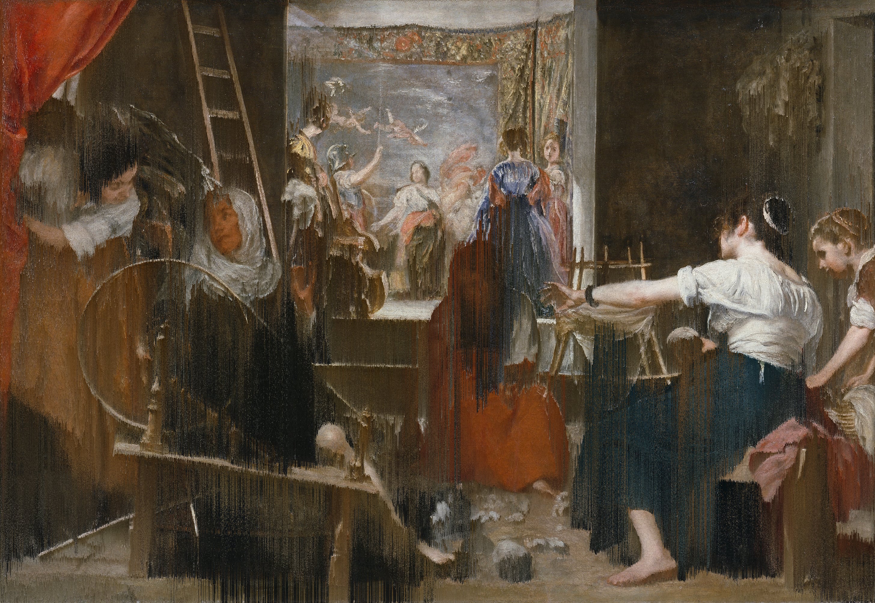 „Die Spinnerinnen“ (Diego Velázquez, ca. 1657) {Glitch}