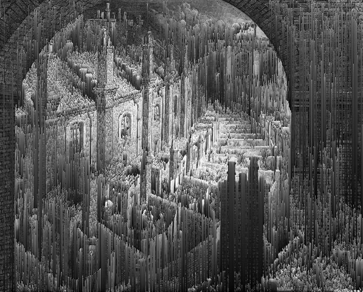 „Over London – by Rail“ (Gustave Doré, 1872) {Glitch}