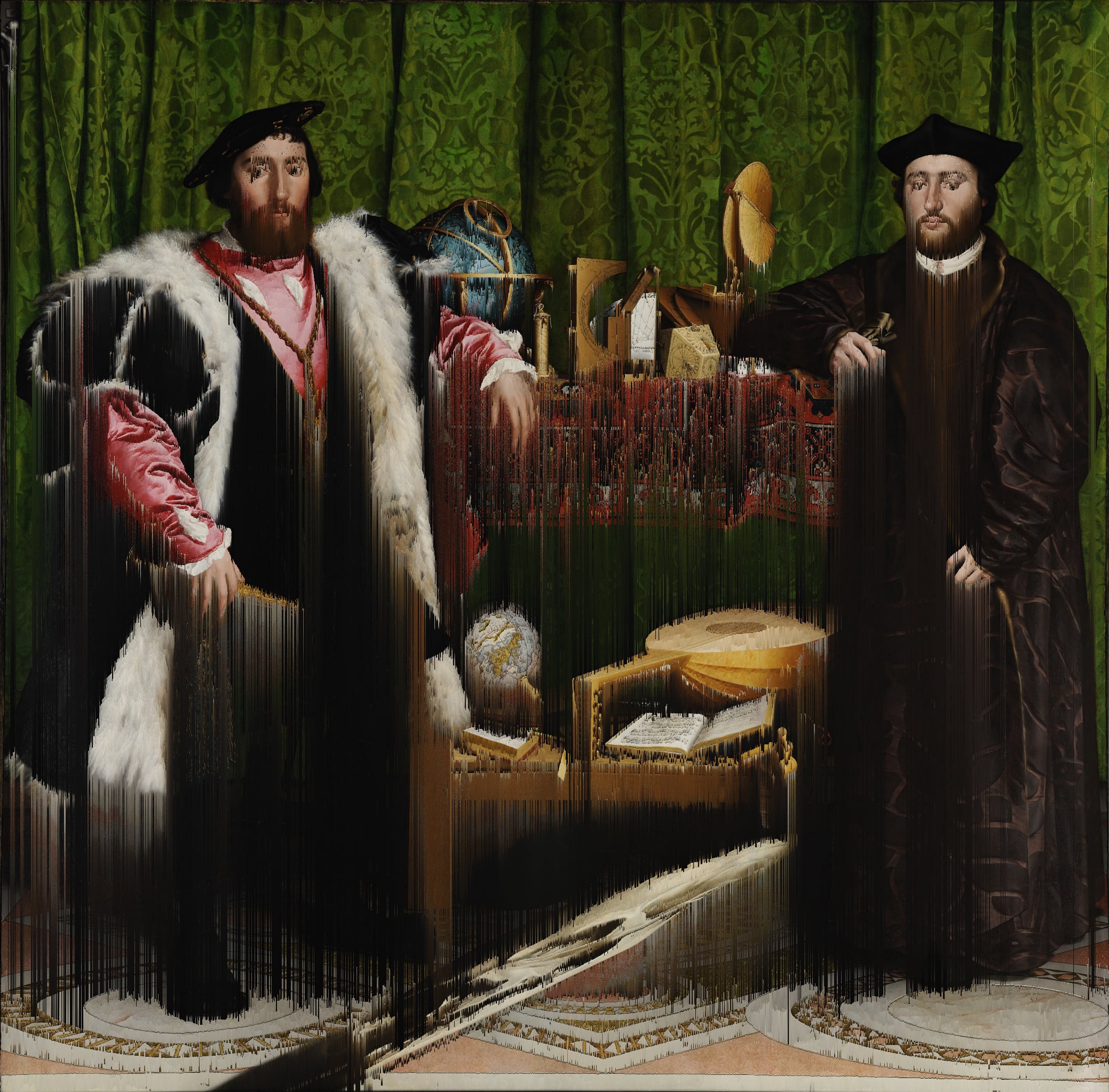 „Die Gesandten“ (Hans Holbein der Jüngere, 1533) {Glitch}