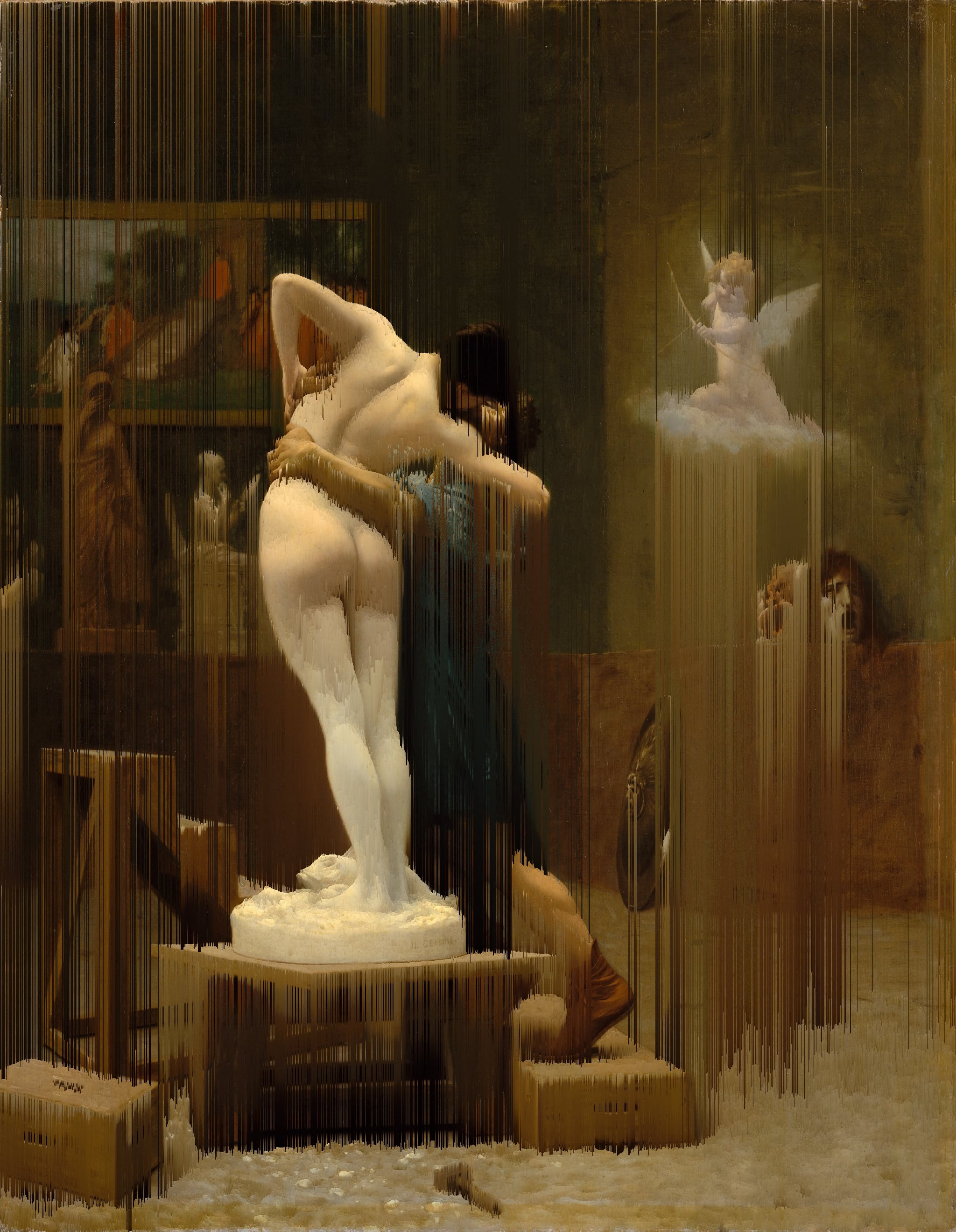 „Pygmalion und Galatea“ (Jean-Léon Gérôme, 1890) {Glitch}
