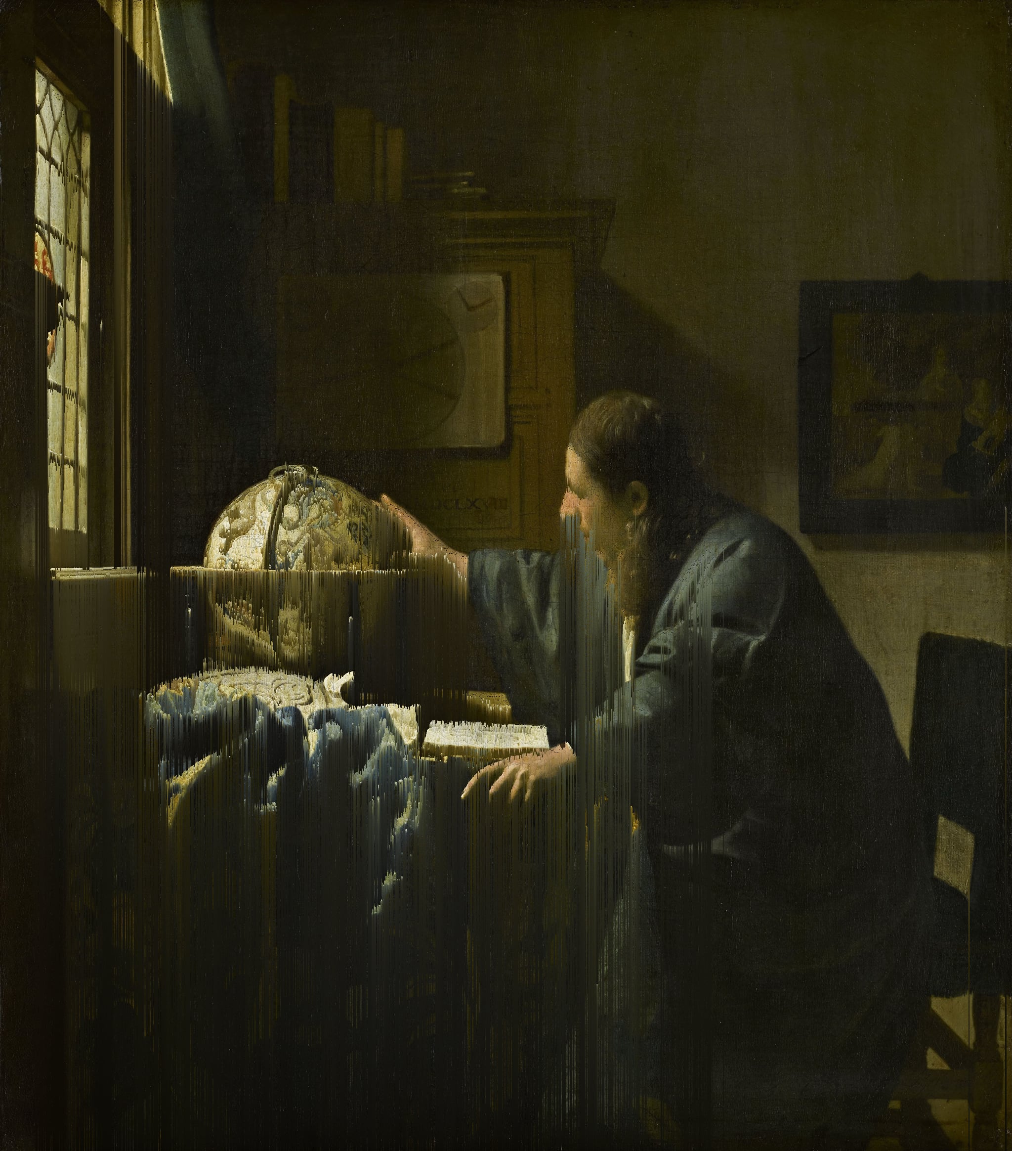 „Der Astronom“ (Johannes Vermeer, 1668) {Glitch}