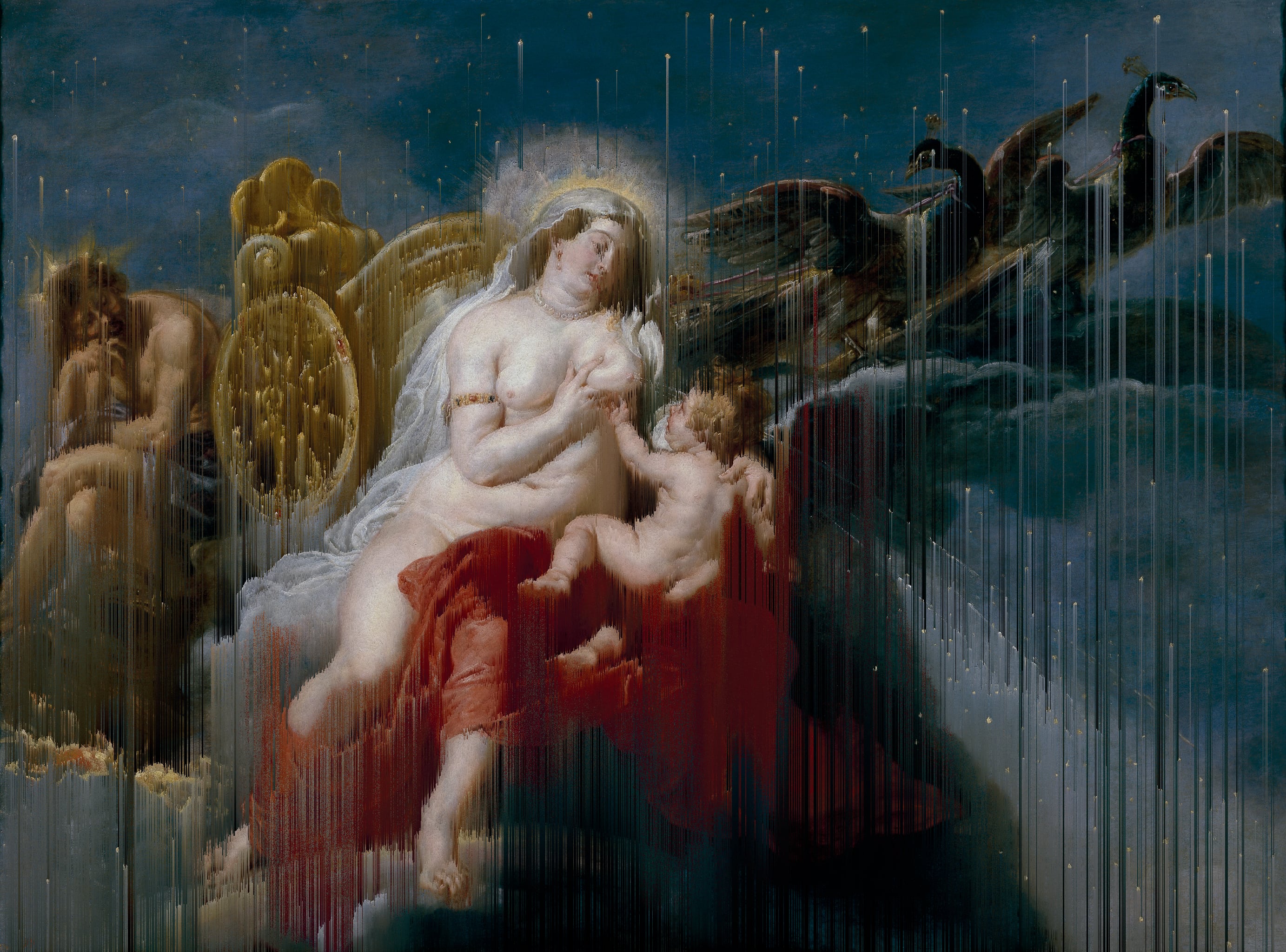 „Die Entstehung der Milchstraße“ (Peter Paul Rubens, 1638) {Glitch}