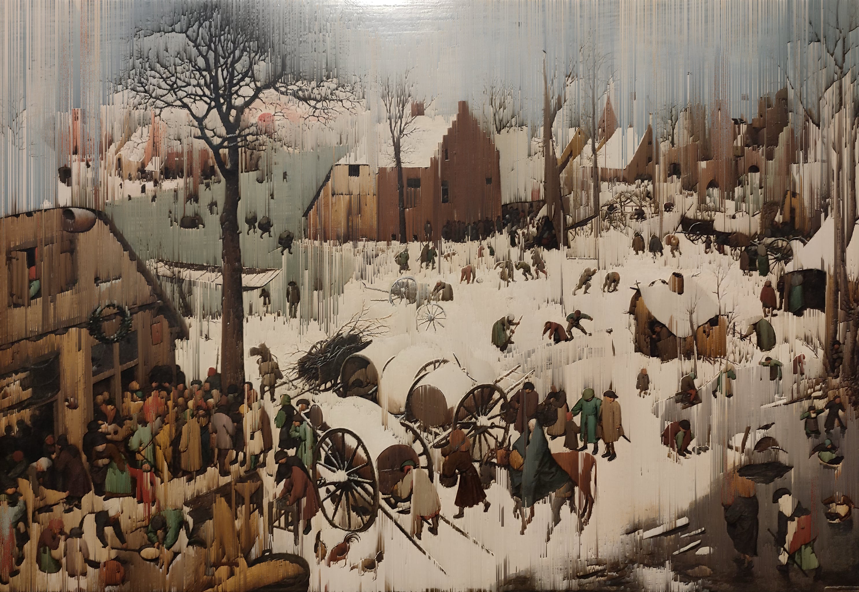 „Die Volkszählung zu Bethlehem“ (Pieter Bruegel der Ältere, 1566) {Glitch}