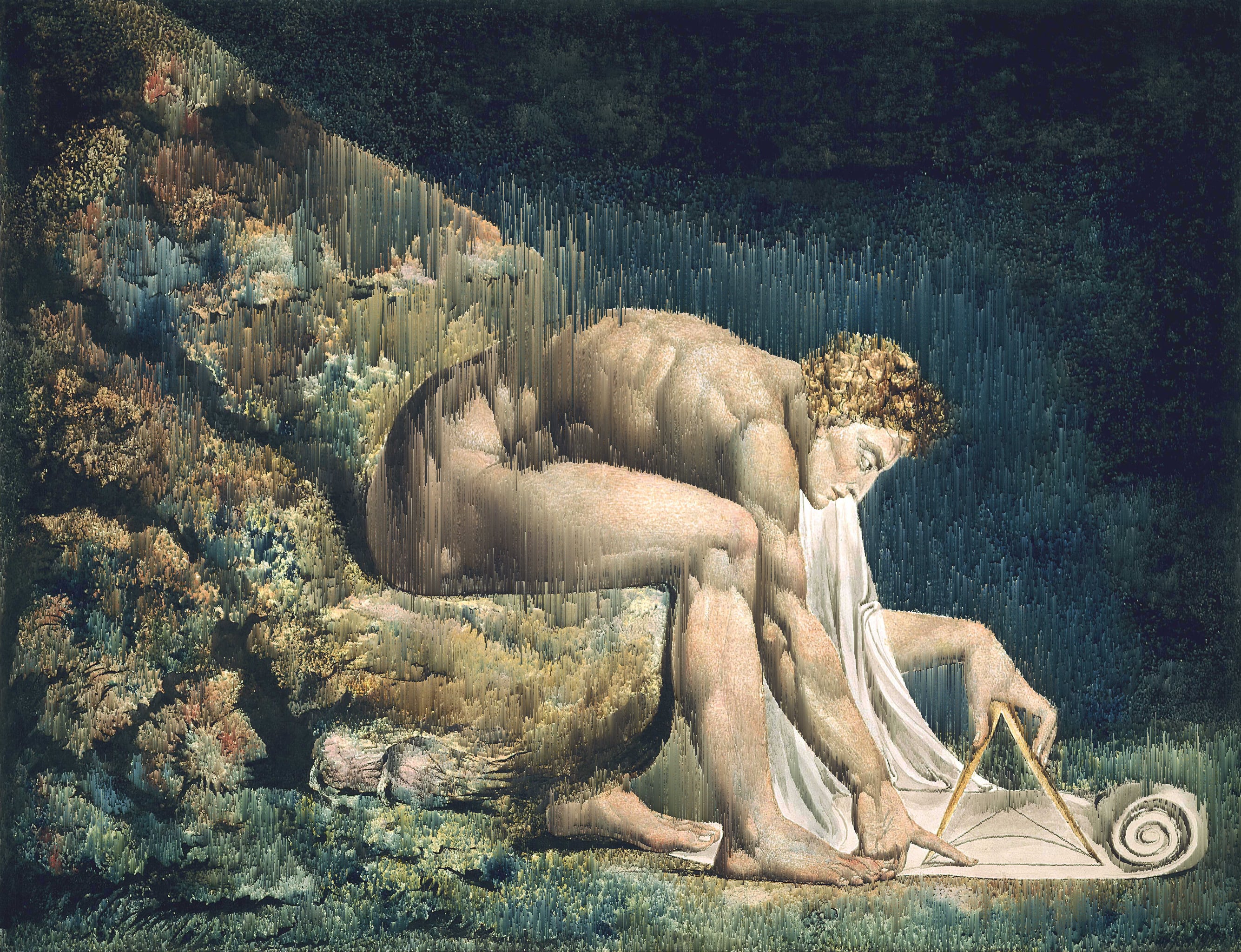 „Newton“ (William Blake, 1795) {Glitch}