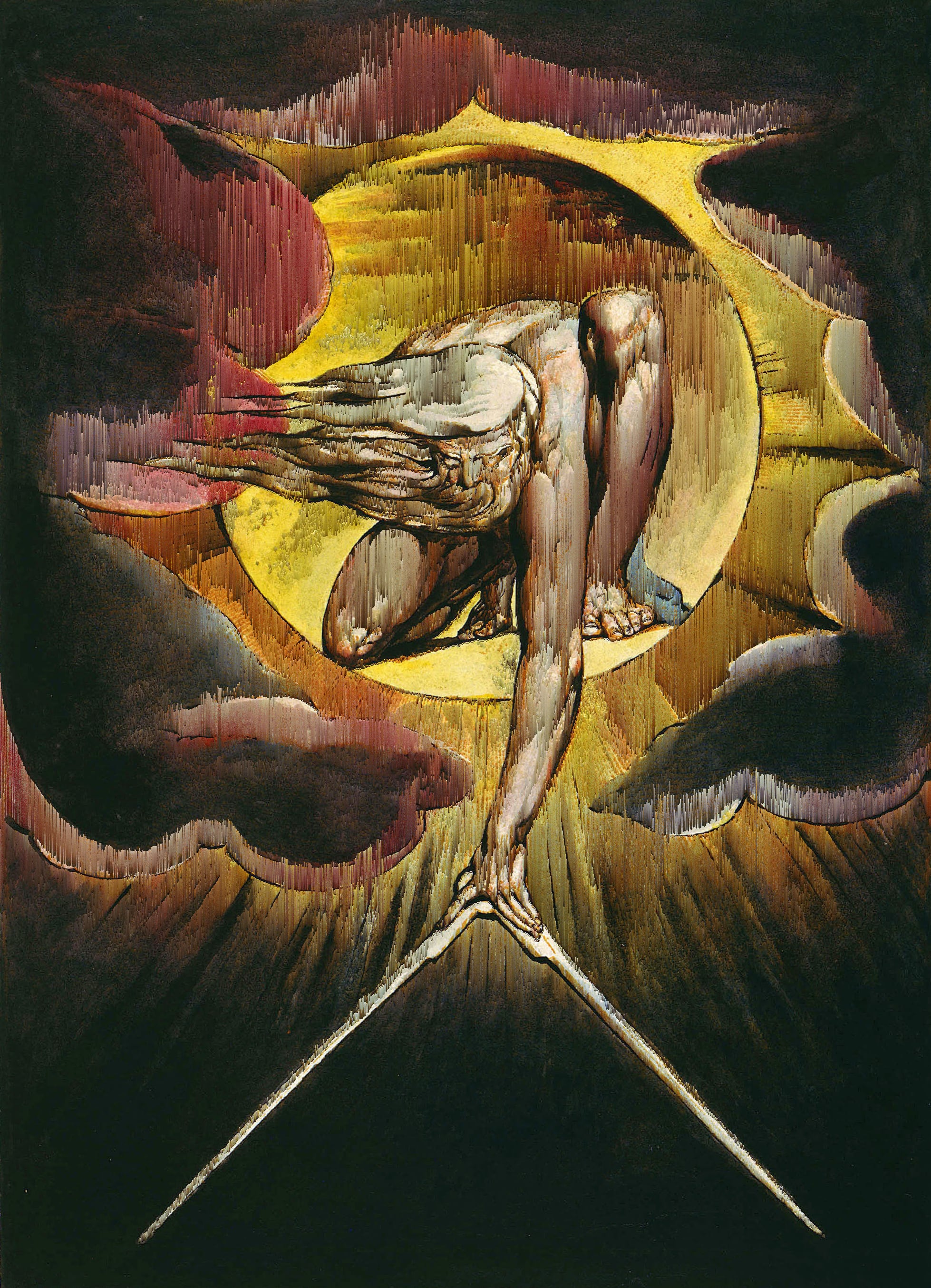 „The Ancient of Days“ (William Blake, 1794) {Glitch}